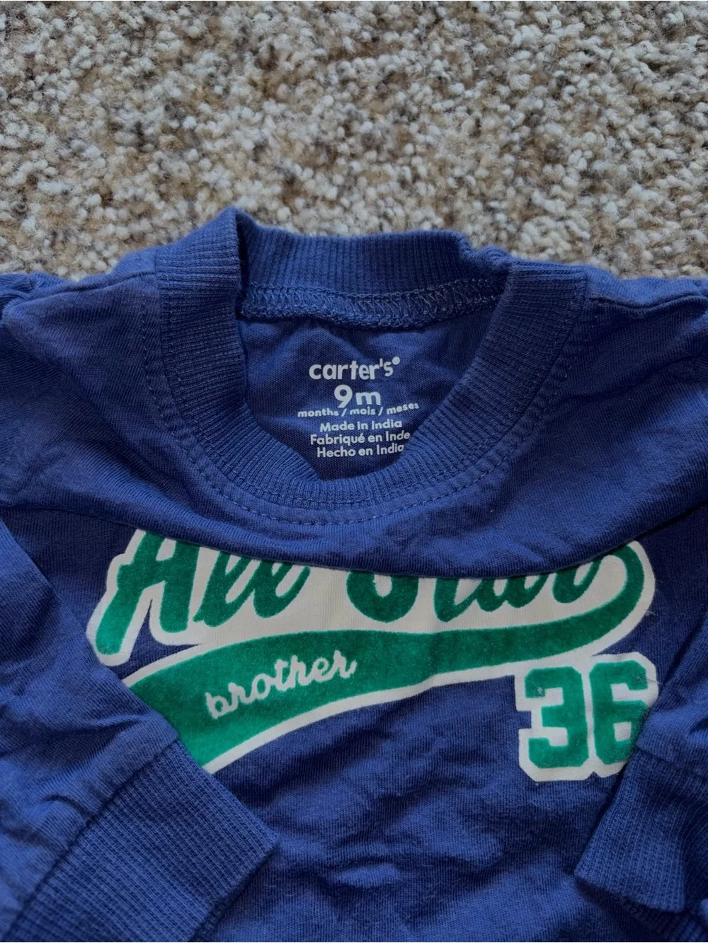 Carter's Navy 'All-Star' Long-Sleeve Bodysuit with Gray Joggers